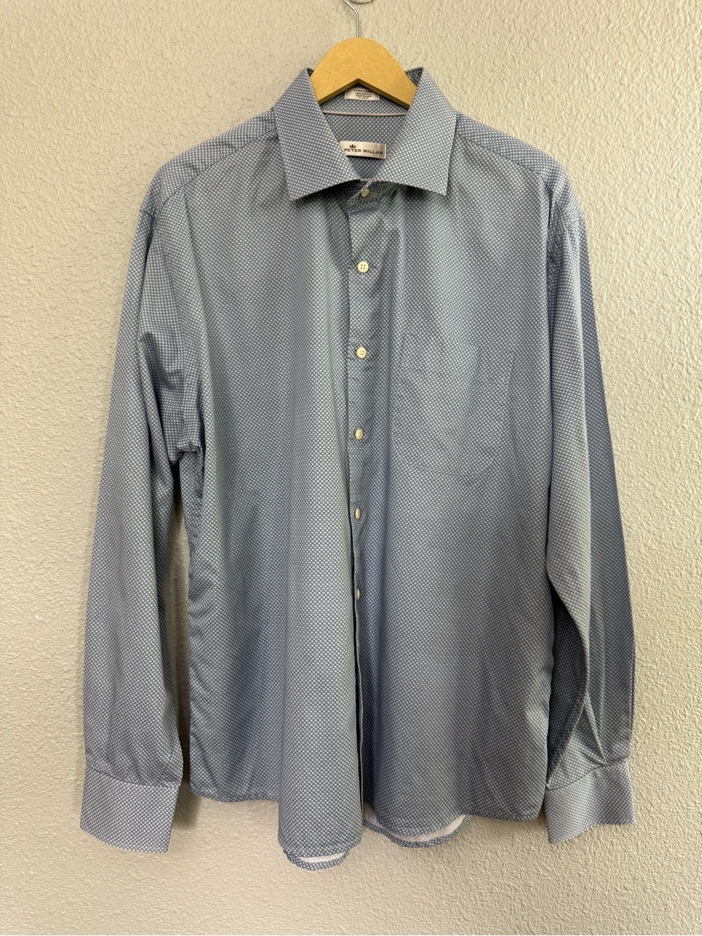 Peter Millar | Crown Collection Geometric Micro Dot Dress Shirt | Size XL